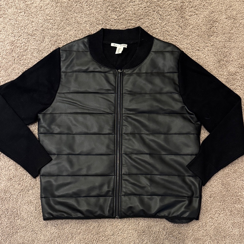 Max Studio Black Leather Jacket